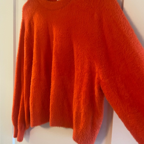 Aerie 🧡❤️🧡 Flurry Crewneck Sweater Pullover Small Red/Orange RARE - Picture 8 of 15